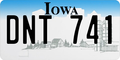 IA license plate DNT741