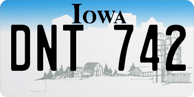 IA license plate DNT742