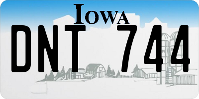 IA license plate DNT744