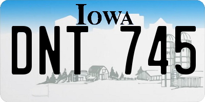 IA license plate DNT745
