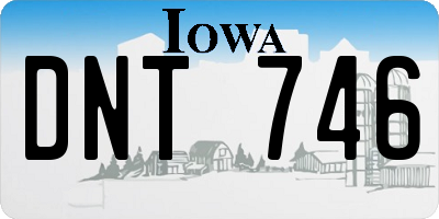 IA license plate DNT746