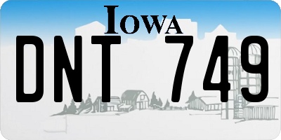 IA license plate DNT749