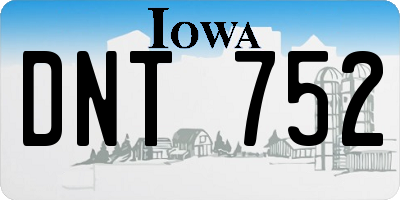 IA license plate DNT752