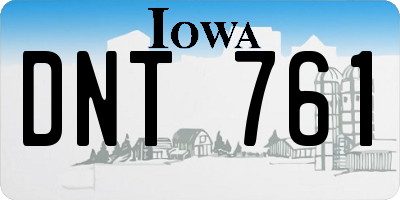 IA license plate DNT761
