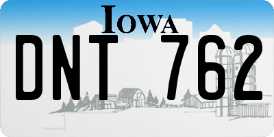 IA license plate DNT762