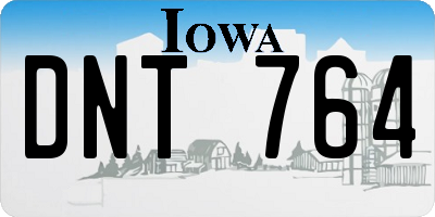 IA license plate DNT764