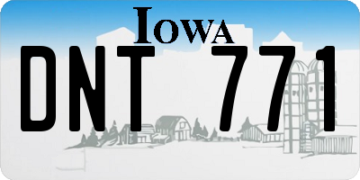 IA license plate DNT771