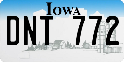 IA license plate DNT772