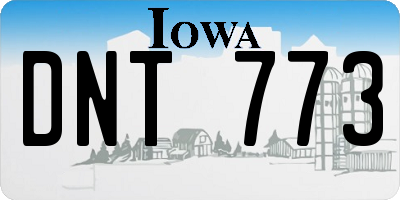 IA license plate DNT773