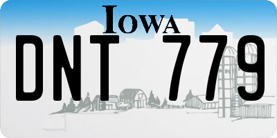 IA license plate DNT779