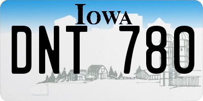 IA license plate DNT780