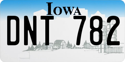 IA license plate DNT782