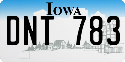 IA license plate DNT783