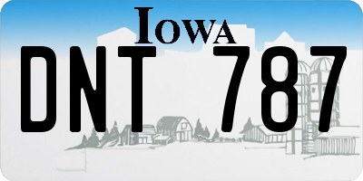 IA license plate DNT787