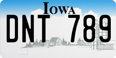 IA license plate DNT789