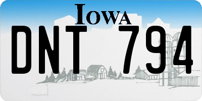 IA license plate DNT794