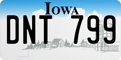 IA license plate DNT799