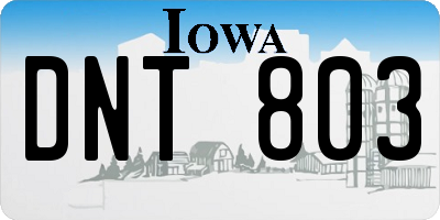 IA license plate DNT803