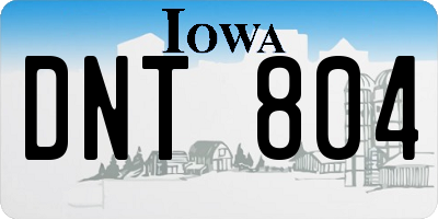 IA license plate DNT804