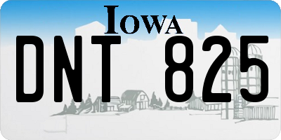 IA license plate DNT825