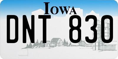 IA license plate DNT830