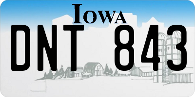 IA license plate DNT843