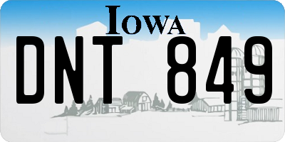 IA license plate DNT849