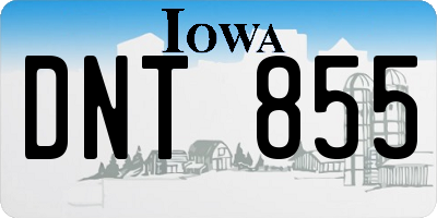 IA license plate DNT855