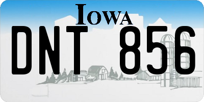 IA license plate DNT856