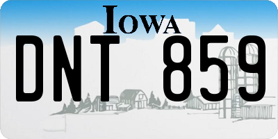 IA license plate DNT859