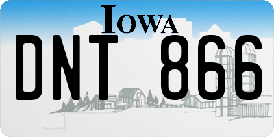 IA license plate DNT866