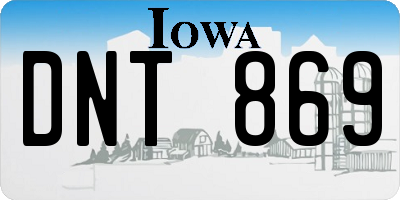 IA license plate DNT869