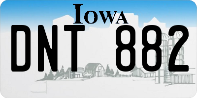 IA license plate DNT882