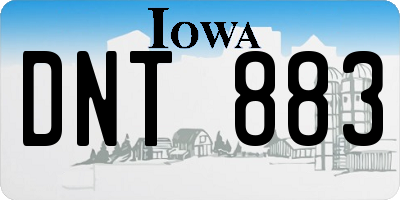 IA license plate DNT883