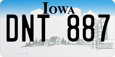 IA license plate DNT887