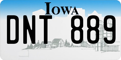 IA license plate DNT889