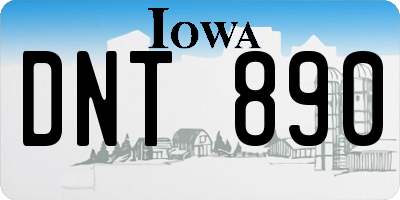 IA license plate DNT890