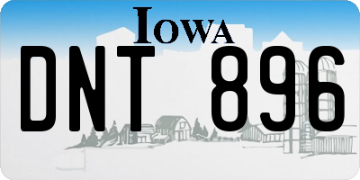 IA license plate DNT896