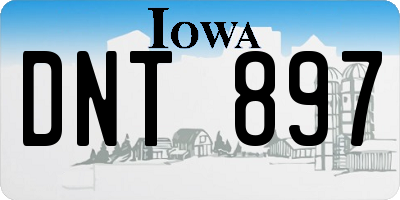 IA license plate DNT897