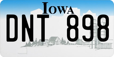 IA license plate DNT898
