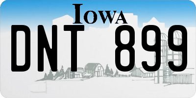 IA license plate DNT899