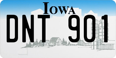 IA license plate DNT901