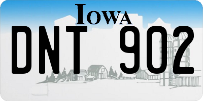 IA license plate DNT902