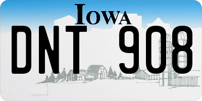 IA license plate DNT908