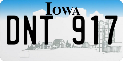 IA license plate DNT917