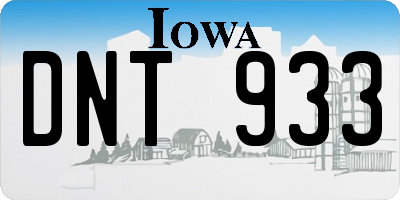 IA license plate DNT933