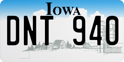 IA license plate DNT940