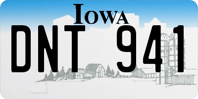 IA license plate DNT941