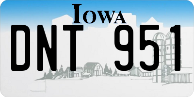 IA license plate DNT951