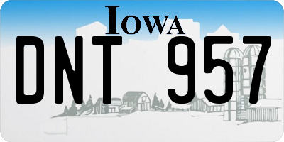 IA license plate DNT957